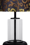 آباژور شیشه ای راه راه مشکی شفاف Monarch-thumb