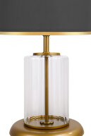 آباژور شیشه ای راه راه طلایی شفاف Monarch-thumb