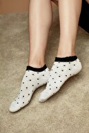 Penti Siyah - Gri - Beyaz Fırfır Dot 3lü Patik Çorap