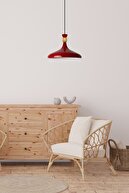 کلاه چوبی قرمز لوستر تک لوستر اتاق نشیمن آشپزخانه کافه بوتیک لوسترهای روشنایی لامپ لامپ-thumb