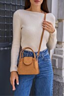 کیف زنانه مینی سیتی با روکش ماجا زنانه جیر قهوه ای --thumb