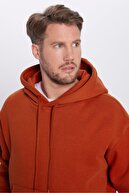 یونیسکس اورسایز یونیسکس بافت نرم و نخی با بافت آجری عریض کلاهدار با داخل پشمی-thumb