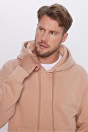 یونیسکس اورسایز پنبه ای با بافت نرم با بافت پایه راسو با کلاه بردار با داخل پشمی-thumb