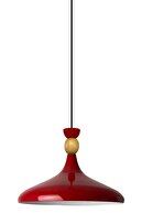 کلاه چوبی قرمز لوستر تک لوستر اتاق نشیمن آشپزخانه کافه بوتیک لوسترهای روشنایی لامپ لامپ-thumb