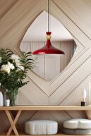 کلاه چوبی قرمز لوستر تک لوستر اتاق نشیمن آشپزخانه کافه بوتیک لوسترهای روشنایی لامپ لامپ-thumb