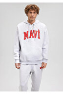 سویشرت طوسی کلاهدار چاپ لوگو 067149-443417-thumb