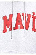 سویشرت طوسی کلاهدار چاپ لوگو 067149-443417-thumb