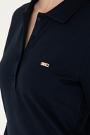 سویشرت زنانه یقه پولو پایه آبی سرمه ای 50296941-VR033-thumb