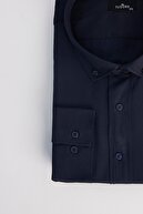 پیراهن یقه دکمه آبی آبی بزرگ شما بزرگ-thumb