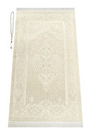 سجاده سجاده دار جهیزیه با جعبه مناسب عروس داماد پک کادو کرم ست قرآن شال-thumb