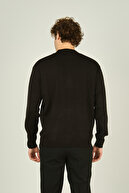 ژاکت کش باف پشمی یقه ای مجلل دو جیب زیپ دار مردانه 1021 مشکی-thumb