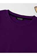 سوئیشرت زنانه پایه با پشم گوسفند در داخل اورسایز – بنفش-thumb