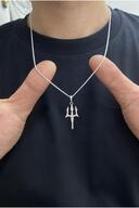گردنبند زنجیری لذیذ نقره poseidon spear uc555e663-thumb