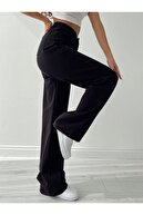 شلوار جین جین Palazzo مشکی زنانه Alessia Lycra فوق العاده مناسب-thumb