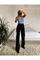 شلوار جین جین Palazzo مشکی زنانه Alessia Lycra فوق العاده مناسب-thumb