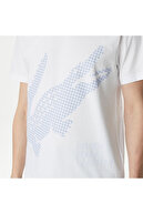 تیشرت مردانه منظم یقه گرد با چاپ سفید-thumb