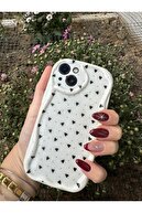 قاب جزئیات موج سه بعدی با طرح قلب کوچک با محافظ دوربین برای آیفون 13/14 سازگار-thumb