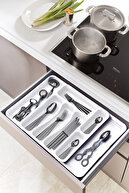 کارد و چنگال عملی قابل تنظیم دو طرفه قابل افزایش، جا ملاقه-thumb