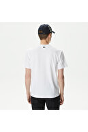 تیشرت مردانه منظم یقه گرد با چاپ سفید-thumb