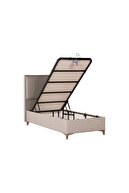 ست سر تخت پایه نگهدارنده طلا درمانی بژ (تخت شامل نمی شود)-thumb