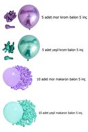 ست بادکنک فلزی مفهومی پری دریایی-thumb