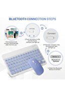 سازگار با همه دستگاه ها صفحه کلید بلوتوث بی سیم و ماوس تنظیم رایانه لوحی iPad Galaxy Honor Redmi-thumb