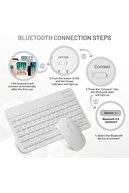 سازگار با همه دستگاه ها صفحه کلید بلوتوث بی سیم و ماوس تنظیم رایانه لوحی iPad Galaxy Honor Redmi-thumb