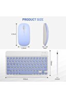 سازگار با همه دستگاه ها صفحه کلید بلوتوث بی سیم و ماوس تنظیم رایانه لوحی iPad Galaxy Honor Redmi-thumb