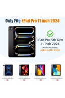 قاب 11 اینچی iPad Pro 11 M4 M5 2024 2025 با محفظه قلم، استادیوم، حالت خواب، قاب هوشمند سیلیکونی پشتی-thumb