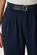 زن رنایا قوس دار Lycranda Navy Blue Palazzo شلوار-thumb