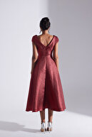 لباس نامزدی ژاکارد قرمز RACHEL-thumb