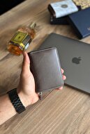 کیف پول مفید چرم اصل زیپ دار مردانه La'graccio Paris Lancoves Crazy Grey-thumb