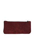maroon suede