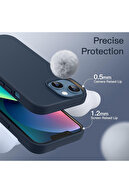 قاب محافظ Apple iPhone 13 - 14 - 15 Inside Velvet Launch قابل پاک کردن رنگارنگ سیلیکونی نرم کاور آبی دریایی-thumb