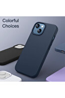 قاب محافظ Apple iPhone 13 - 14 - 15 Inside Velvet Launch قابل پاک کردن رنگارنگ سیلیکونی نرم کاور آبی دریایی-thumb