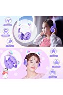 هدفون بلوتوث کودک هدفون Cat Pro 5.0 هوشمند RGB LED جزئیات بلوتوث بی سیم-thumb