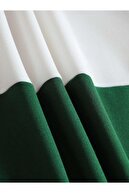 سویشرت یقه پولو نیم زیپ رنگ سبز و سفید با پارچه یونیسکس داخل پشمی بدون روان-thumb