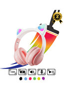 هدفون بلوتوث کودک هدفون Cat Pro 5.0 هوشمند RGB LED جزئیات بلوتوث بی سیم-thumb