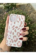 13/14/15 قاب سیلیکونی طرح پلنگ صورتی سازگار با چاپ برجسته مخملی در داخل-thumb