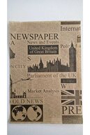 کاغذ روغنی پینترست خود طرح دار | کاغذ ارائه الگوی روزنامه قدیمی 50 قطعه هدیه کوزا-thumb