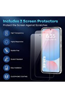 سامسونگ Galaxy S24 Case Came Case محافظت شده از سیلیکون مات نرم + 9H محافظ صفحه نمایش 2in1-thumb