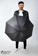 چتر نشکن نوع خفاش یونیسکس خاکستری مشکی M21mar077r002-thumb