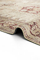 کرم خصوصی آنتیک قدیمی فرش رانر طرح قومی فرش شنیل معتبر فرش اتاق نشیمن قابل شستشو-thumb