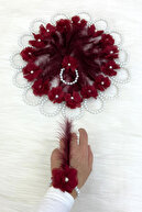 دستبند Nedime Bordeaux and Nedime Crown (پلاستیک) ، شب حنا ، مهمانی لیسانس ، عروس 20 قطعه-thumb