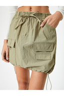 دامن مینی چتر نجات با جیب باری، جزئیات درپوش الاستیک-thumb