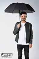 چتر نشکن نوع خفاش یونیسکس خاکستری مشکی M21mar077r002-thumb