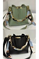 Black Mint green