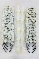 دستبند کرم ساقدوش و تاج ساقدوش (پلاستیک)، شب حنا، جشن مجردی، عروس، 20 عدد-thumb