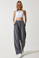 شلوار مردانه ریز و مردانه Palazzo Gray LDW0002-thumb