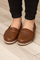 ارتوپدی روزانه نرم زنانه پوست سوراخ دار با چاپ لیزری کفش های تخت کماندار-thumb